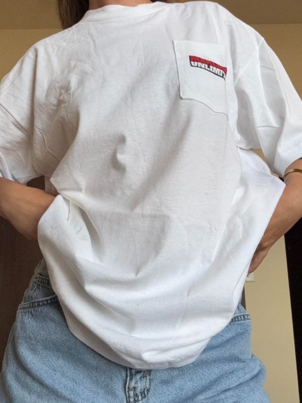 Vintage 90's Marlboro Unlimited Pocket Tee Single Stitch Tshirt